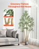 7FT Artificial Olive Tree Tall Fake Plant with Black Pot for Home Office Use