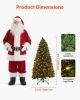 Christmas Tree, 4ft Prelit Artificial Xmas Tree, Full Holiday Decor Trees with 120 Warm White LED Lights, 8 Lighting Modes