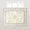 HOMCOM 8x10 Area Rug, Indoor Boho Machine Washable Carpet for Living Room, Bedroom, Dining Room, Kitchen, Blue
